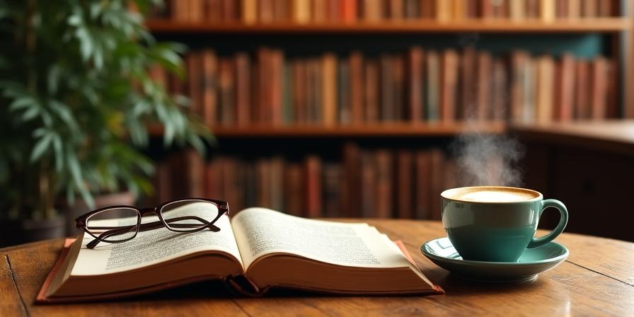 Un angolo tranquillo del numericgrid.click con un libro aperto e una tazzina di caffè